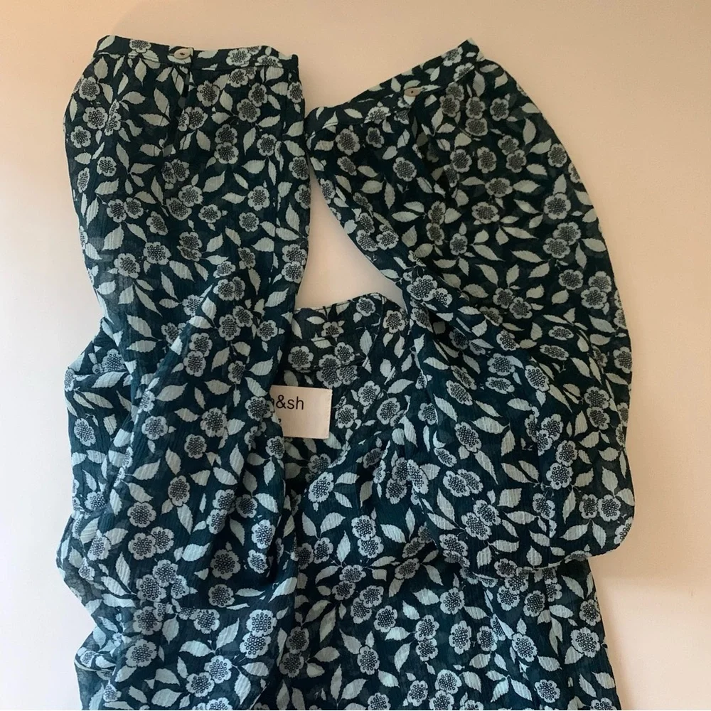 ba&sh Bonnie Bleupaon Blue Floral Midi Dress, Medium - Picture 13 of 16